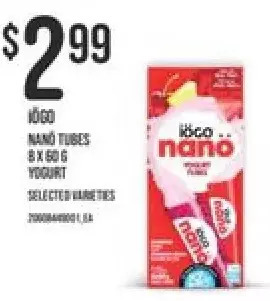 Independent Grocer Iögo Nanö Tubes Yogurt offer