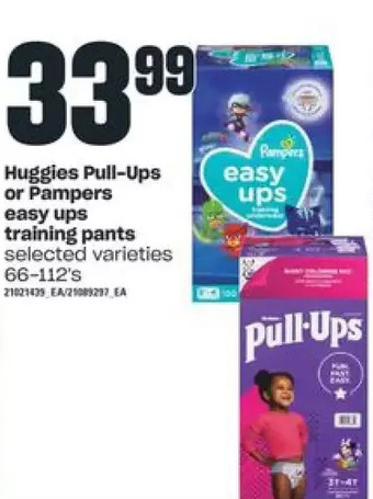 Independent Grocer Huggies Pull-Ups or Pampers Easy Ups Training Pants offer