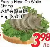 Foody World Frozen Head on White Shrimp offer
