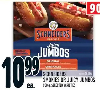 Metro Schneiders Smokies or Juicy Jumbos offer