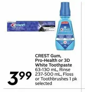 Sobeys Crest Gum Pro-Health Or 3D offer