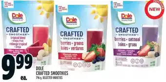 Metro Dole Crafted Smoothies offer