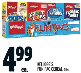 Metro Kellogg's Fun Pac Cereal offer