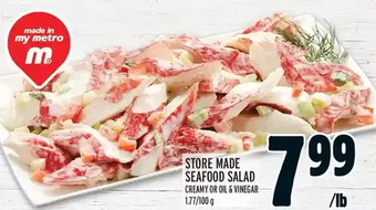 Metro Store Made Seafood Salad offer