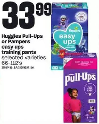 Zehrs Markets Huggies Pull-Ups or Pampers Easy Ups Training Pants offer