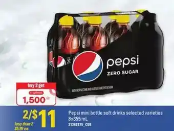 Zehrs Markets Pepsi Mini Bottle Soft Drinks offer