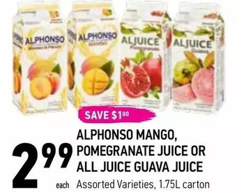 Coppa's Fresh Market Alphonso Mango, Pomegranate Juice or All Juice Guava Juice offer