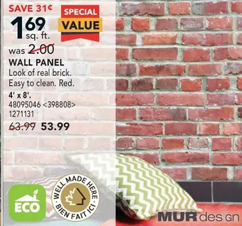 Lowe's Mur Design Wall Panel offer