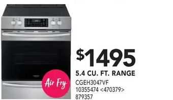 Lowe's Frigidaire Gallery 5.4 Cu. Ft. Range offer
