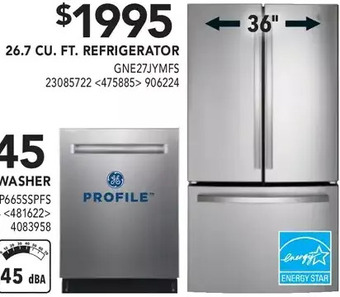 Lowe's 26.7 Cu. Ft. Refrigerator offer
