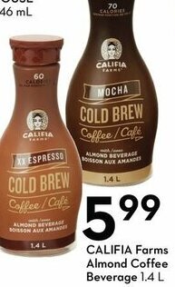 Sobeys Califia Farms Almond Coffee Beverage offer
