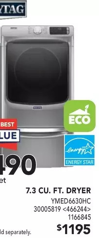 Lowe's Maytag 7.3 Cu. Ft. Dryer offer
