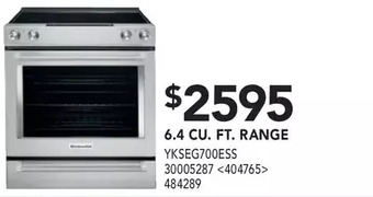 Lowe's Kitchenaid 6.4 Cu. Ft. Range offer