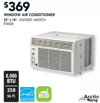 Lowe's Arctic King Window Air Conditioner 23" X 14" offer