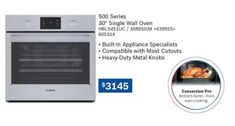 Lowe's 500 Series 30" Single Wall Oven offer