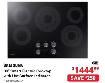 Visions Electronics Samsung 30" Smart Electric Cooktop with Hot Surface Indicator offer