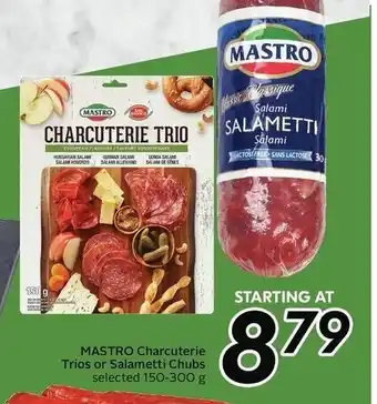 Sobeys Mastro Charcuterie Trio Or Salametti Chubs offer
