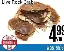 Nations Fresh Foods Live Rock Crab offer