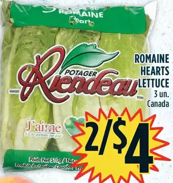 Marché Adonis Romaine Hearts Lettuce offer