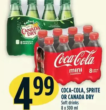 Marché Adonis Coca-Cola, Sprite or Canada Dry Soft Drinks offer