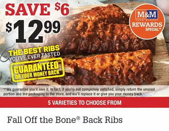 M & M Food Market Fall Off the Bone Back Ribs offer
