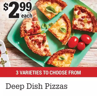M & M Food Market Deep Dish Pizzas offer