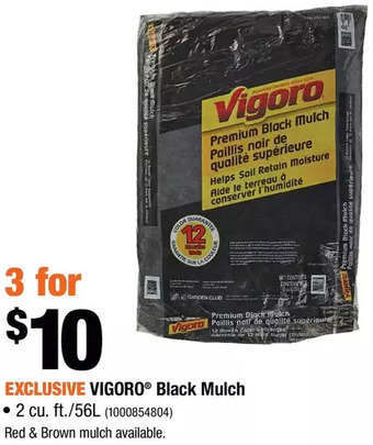 Home Depot Vigoro Black Mulch offer
