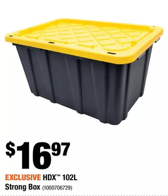 Home Depot HDX 102L Strong Box offer