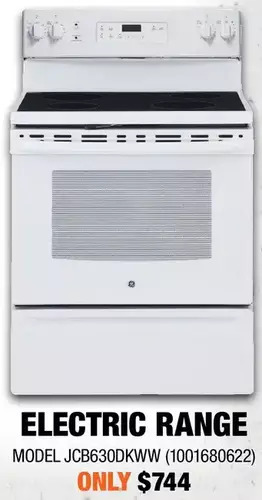 Home Depot GE Electric Range offer