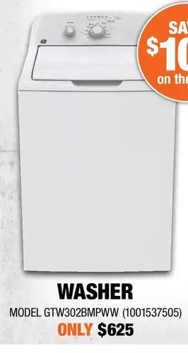 Home Depot GE Washer offer