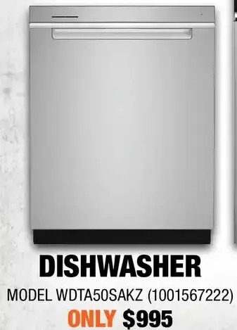 Home Depot Whirlpool Dishwasher offer