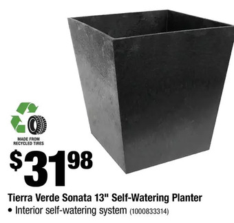 Home Depot Tierra Verde Sonata 13" Self-Watering Planter offer