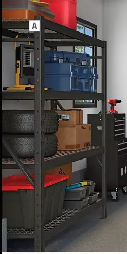 Home Depot Husky 4-Shelf Heavy-Duty Welded Steel Shelving Unit offer