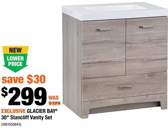 Home Depot Glacier Bay 30" Stancliff Vanity Set offer