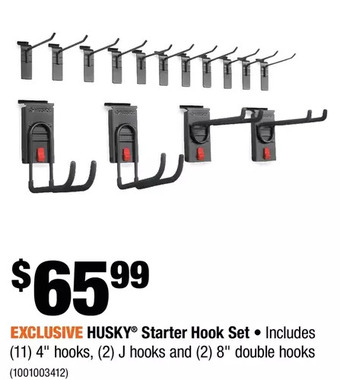 Home Depot Husky Starter Hook Set offer