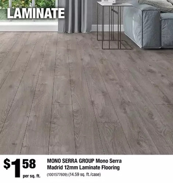 Home Depot Mono Serra Group Mono Serra Madrid 12mm Laminate Flooring offer