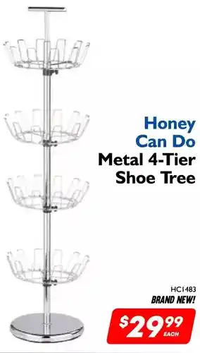 Factory Direct Metal 4-Tier Shoe Tree offer