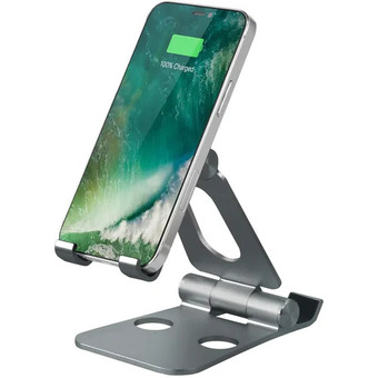 Staples Powerology Aluminum Alloy 3-in-1 Foldable Smartphone, Tablet and Watch Stand offer