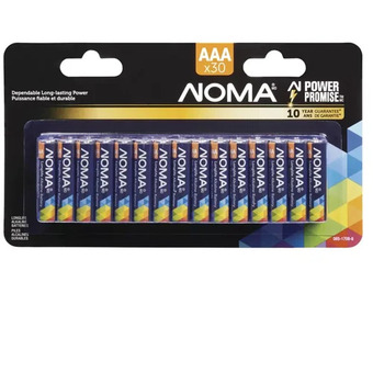 Canadian Tire Noma AAA Alkaline Batteries, 30-Pk offer