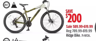 Canadian Tire Raleigh Ridge Bike offer