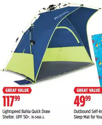 Canadian Tire Lightspeed Bahia Quick Draw Shelter offer