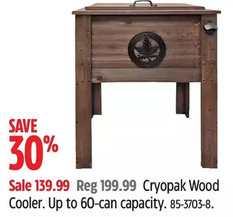 Canadian Tire Cryopak Wood Cooler offer
