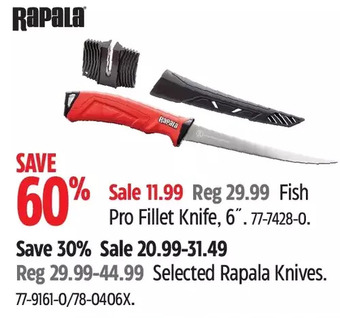 Canadian Tire Rapala Fish Pro Fillet Knife, 6" offer