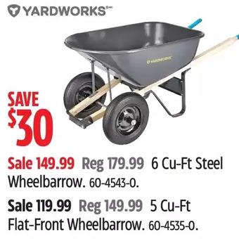 Canadian Tire Yardworks 6 Cu-Ft Steel Wheelbarrow offer