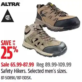 Canadian Tire Altra Safety Hikers offer