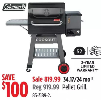 Canadian Tire Coleman Pellet Grill offer