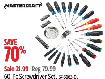 Canadian Tire Mastercraft 60-Pc Screwdriver Set offer