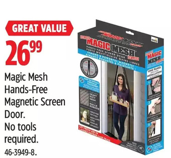 Canadian Tire Magic Mesh Hands-Free Magnetic Screen Door offer