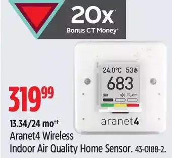 Canadian Tire Aranet4 Wireless Indoor Air Quality Home Sensor offer