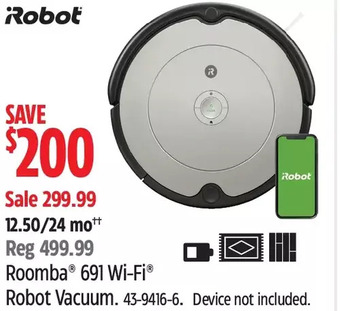 Canadian Tire iRobot Roomba 691 Wi-Fi Robot Vacuum offer